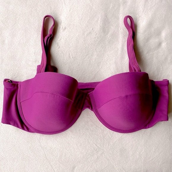 Maaji Underwire Reversible Bikini Top L | Fuchsia & Floral | Push-Up Swim Top - Picture 1 of 11